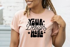 Bella Canvas Heather Peach Shirt Mockup, Bella Canvas 3001 Product Image 1