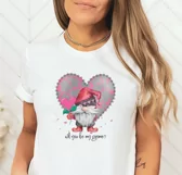 Will you be my Gnomie Valentines Day watercolor sublimation Product Image 7