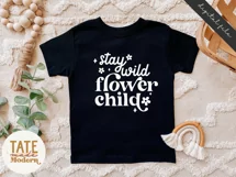 Stay wild flower child SVG cut file - boho girl dreamer png Product Image 4