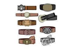 belt cowboy set cartoon Product Image 1