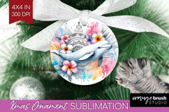 Beluga Floral Ornament PNG Tropical PNG Sublimation Product Image 1