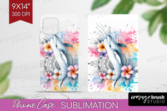 Beluga Floral Phone Case PNG Tropical Case PNG Sublimation Product Image 1