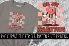 Be My Valentine Retro | Valentine's Day | PNG Clipart Product Image 1