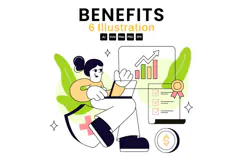 6 Benefits Vector Illustration Product Image 1