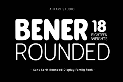 Bener Rounded - Sans Serif Rounded Display Family Font Product Image 1