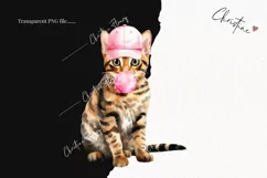 Valentine Bengal Cat PNG | Valentine's Day Clipart Product Image 2