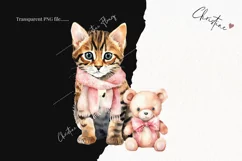 Valentine Bengal Cat PNG | Valentine's Day Clipart Product Image 2