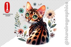 Bengal Cat Clipart - PNG File Product Image 1