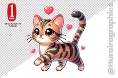 Bengal Cat Clipart - PNG File Product Image 1
