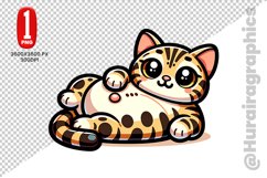 Bengal Cat Clipart - PNG File Product Image 1