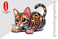 Bengal Cat Clipart - PNG File Product Image 1