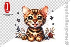 Bengal Cat Clipart - PNG File Product Image 1