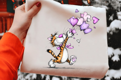 Bengal Cat Heart Chaser Valentine PNG Product Image 2