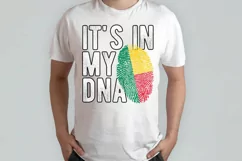 It's in my DNA Benin Flag Fingerprint PNG Sublimation Product Image 1