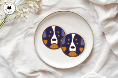 Round Dog Stud Earrings Vol.2 | Dog Earrings SVG Product Image 2
