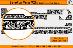 Beretta 92fs 9mm Scrollwork Firearms Laser Engraving Files