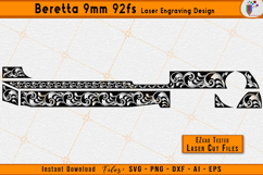 Beretta 92fs 9mm Scrollwork Firearms Laser Engraving Files