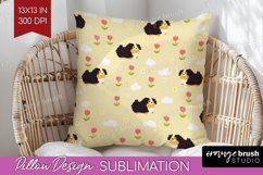 Bernese_Mountain Dog Pillow Sublimation Cute Chibi Puppy PNG Product Image 1