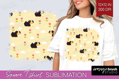 Bernese_Mountain Dog Square Tshirt Background Cute Chibi PNG Product Image 1