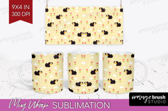 Bernese_Mountain Dog Mug Wrap Cute Chibi Puppy Mug PNG Product Image 1