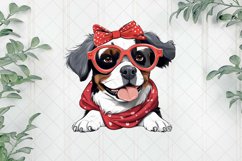 Cute Dog With Headband Sublimation Product Image 1