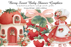Berry Sweet Baby Shower Graphics Clipart Product Image 1