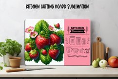 Kitchen conversion chart cutting board | Strawberry board Product Image 1