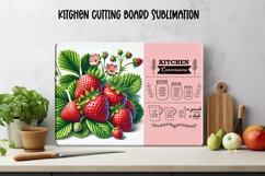 Kitchen conversion chart cutting board | Strawberry board Product Image 1
