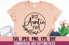 Best Auntie Ever SVG - Best Aunt SVG - Aunt Cut File SVG Product Image 2