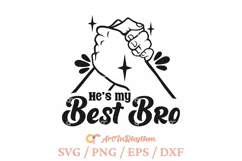 He's my bast bro, Best friend svg Product Image 2