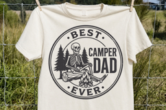 Best Camper Dad Ever SVG, Funny Camping Skeleton Product Image 1