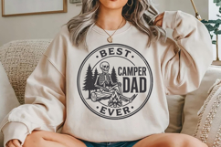 Best Camper Dad Ever SVG, Funny Camping Skeleton Product Image 4