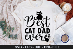 Best cat dad ever SVG - Funny Cat Design Product Image 1