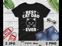 Best Cat Dad Png, Best Cat Dad Ever, Cat Lover Gift Product Image 2