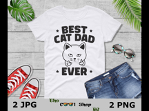 Best Cat Dad Png, Best Cat Dad Ever, Cat Lover Gift Product Image 3