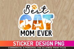 Best cat mom Sticker PNG Product Image 1
