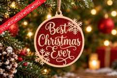 Best Christmas Ever Ornament SVG Product Image 1