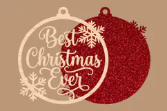 Best Christmas Ever Ornament SVG Product Image 2