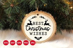 Christmas Ornament | Best Christmas Wishes | Christmas SVG Product Image 1