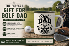 Best Dad By Par SVG File, Golf Dad SVG, Father’s Day Digital Product Image 7