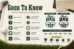 Best Dad By Par SVG File, Golf Dad SVG, Father’s Day Digital Product Image 3