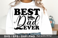 Best Dad Ever - Fishing Dad Shirt SVG Design Product Image 1