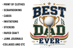Best Dad Ever Club Champion Sublimation PNG Product Image 3