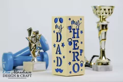 Cute Paper cut Lantern design as a gift for Father’s day, Dad birthday, Centerpiece and a gift from daughter or son to make your Daddy happy! Lantern with quote: my Dad my Hero with tools.