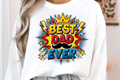 Best Dad Ever Pop Art Dad Father's Day Product Image 2