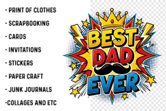 Best Dad Ever Pop Art Dad Father's Day Product Image 3