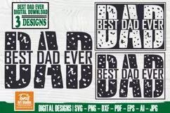 Best Dad Ever Svg - Dad Svg - Father's Day Svg - Cut Files Product Image 1