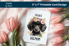 Poodle Best Dog Mom Sticker