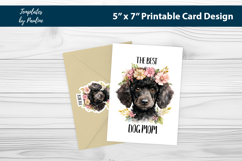 Poodle Best Dog Mom Sticker