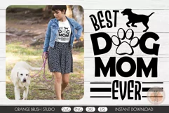 Best Dog Mom SVG Design Dog Paw Print Cut File